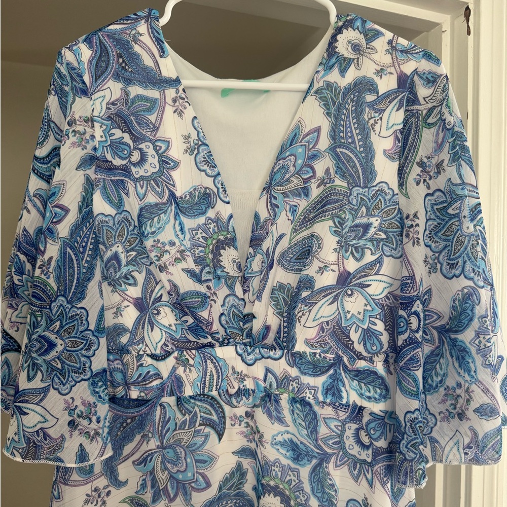 Blue Paisley Maxi Dress